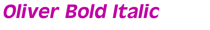 Oliver Bold Italic